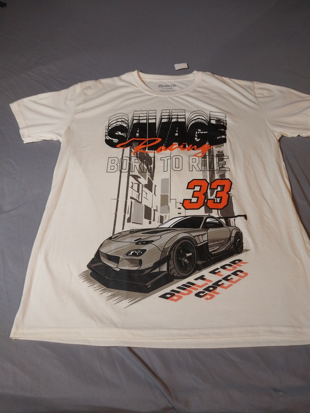 RGSTR Savage Racing"Born to Ride" Graphic Tee - White #332
